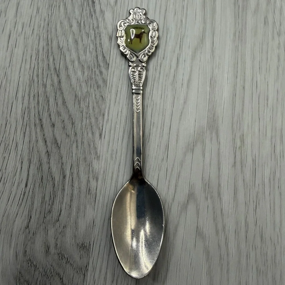 Tennessee Souvenir Spoon Enamel Walking Horse Ornate Silver Tone